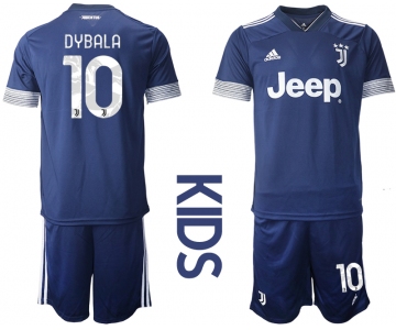 Youth 2020-2021 club Juventus away blue 10 Soccer Jerseys