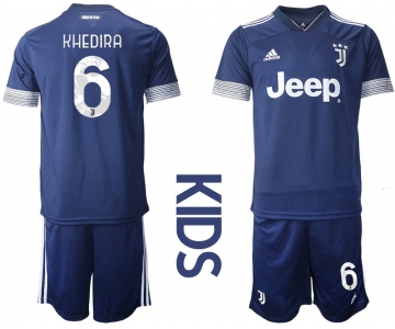Youth 2020-2021 club Juventus away blue 6 Soccer Jerseys
