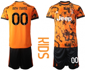 Youth 2020-2021 club Juventus away customized orange Soccer Jerseys