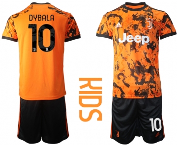 Youth 2020-2021 club Juventus away orange 10 Soccer Jerseys