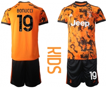 Youth 2020-2021 club Juventus away orange 19 Soccer Jerseys