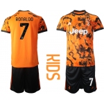 Youth 2020-2021 club Juventus away orange 7 Soccer Jerseys