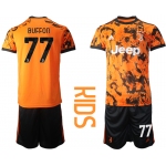 Youth 2020-2021 club Juventus away orange 77 Soccer Jerseys