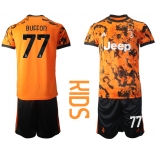 Youth 2020-2021 club Juventus away orange 77 Soccer Jerseys