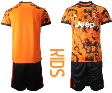 Youth 2020-2021 club Juventus away orange blank Soccer Jerseys