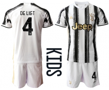 Youth 2020-2021 club Juventus home 4 white Soccer Jerseys