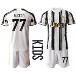 Youth 2020-2021 club Juventus home 77 white Soccer Jerseys