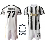 Youth 2020-2021 club Juventus home 77 white Soccer Jerseys