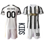 Youth 2020-2021 club Juventus home customized white Soccer Jerseys