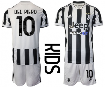 Youth 2021-2022 Club Juventus home white 10 Adidas Soccer Jerseys