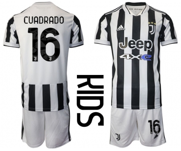 Youth 2021-2022 Club Juventus home white 16 Adidas Soccer Jersey