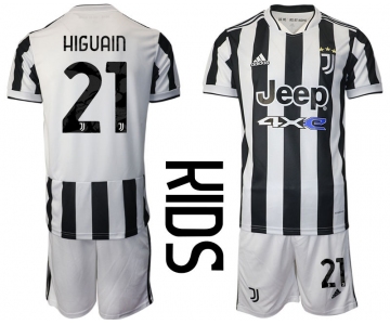 Youth 2021-2022 Club Juventus home white 21 Adidas Soccer Jersey