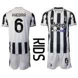 Youth 2021-2022 Club Juventus home white 6 Adidas Soccer Jersey