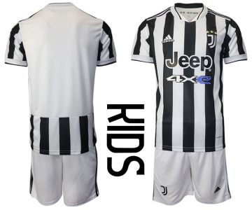 Youth 2021-2022 Club Juventus home white blank Adidas Soccer Jersey