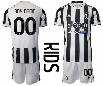 Youth 2021-2022 Club Juventus home white customized Adidas Soccer Jersey