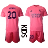 Youth 2020-2021 club Real Madrid away 20 pink Soccer Jerseys