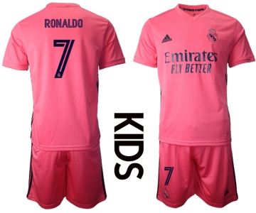 Youth 2020-2021 club Real Madrid away 7 pink Soccer Jerseys1