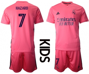 Youth 2020-2021 club Real Madrid away 7 pink Soccer Jerseys