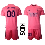 Youth 2020-2021 club Real Madrid away customized pink Soccer Jerseys