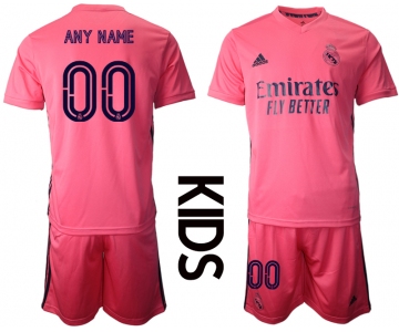 Youth 2020-2021 club Real Madrid away customized pink Soccer Jerseys