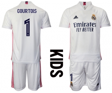 Youth 2020-2021 club Real Madrid home 1 white Soccer Jerseys1