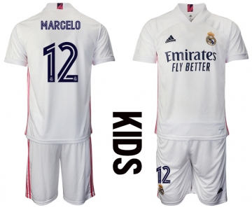 Youth 2020-2021 club Real Madrid home 12 white Soccer Jerseys