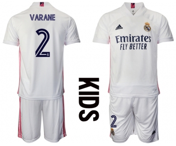 Youth 2020-2021 club Real Madrid home 2 white Soccer Jerseys