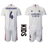 Youth 2020-2021 club Real Madrid home 4 white Soccer Jerseys