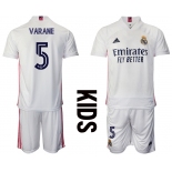 Youth 2020-2021 club Real Madrid home 5 white Soccer Jerseys