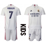 Youth 2020-2021 club Real Madrid home 7 white Soccer Jerseys1