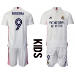 Youth 2020-2021 club Real Madrid home 9 white Soccer Jerseys