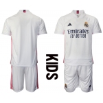 Youth 2020-2021 club Real Madrid home blank white Soccer Jerseys