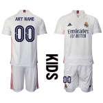 Youth 2020-2021 club Real Madrid home customized white Soccer Jerseys