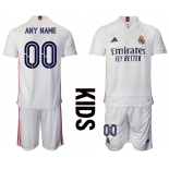 Youth 2020-2021 club Real Madrid home customized white Soccer Jerseys