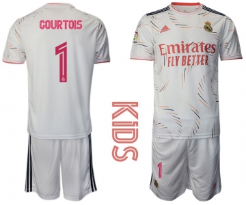 Youth 2021-2022 Club Real Madrid home white 1 Adidas Soccer Jersey