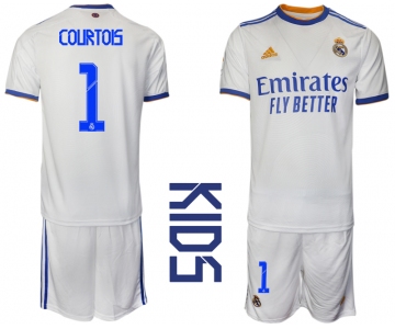 Youth 2021-2022 Club Real Madrid home white 1 Soccer Jerseys1