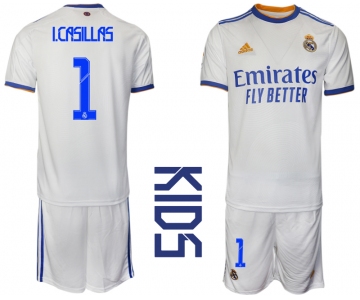 Youth 2021-2022 Club Real Madrid home white 1 Soccer Jerseys