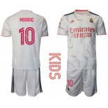 Youth 2021-2022 Club Real Madrid home white 10 Adidas Soccer Jersey