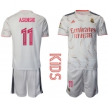 Youth 2021-2022 Club Real Madrid home white 11 Adidas Soccer Jersey