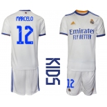 Youth 2021-2022 Club Real Madrid home white 12 Soccer Jerseys