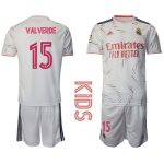 Youth 2021-2022 Club Real Madrid home white 15 Adidas Soccer Jersey