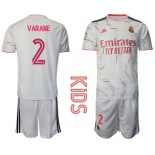 Youth 2021-2022 Club Real Madrid home white 2 Adidas Soccer Jersey