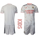 Youth 2021-2022 Club Real Madrid home white blank Adidas Soccer Jersey