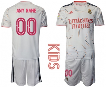 Youth 2021-2022 Club Real Madrid home white customized Adidas Soccer Jersey