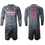 2021 Men Real Madrid away long sleeve 17 soccer jerseys