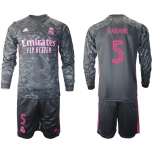 2021 Men Real Madrid away long sleeve 5 soccer jerseys