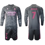 2021 Men Real Madrid away long sleeve 7 soccer jerseys