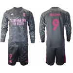 2021 Men Real Madrid away long sleeve 9 soccer jerseys