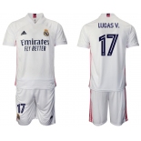 Men 2020-2021 club Real Madrid home 17 white Soccer Jerseys