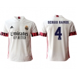 Men 2020-2021 club Real Madrid home aaa version 4 white Soccer Jerseys